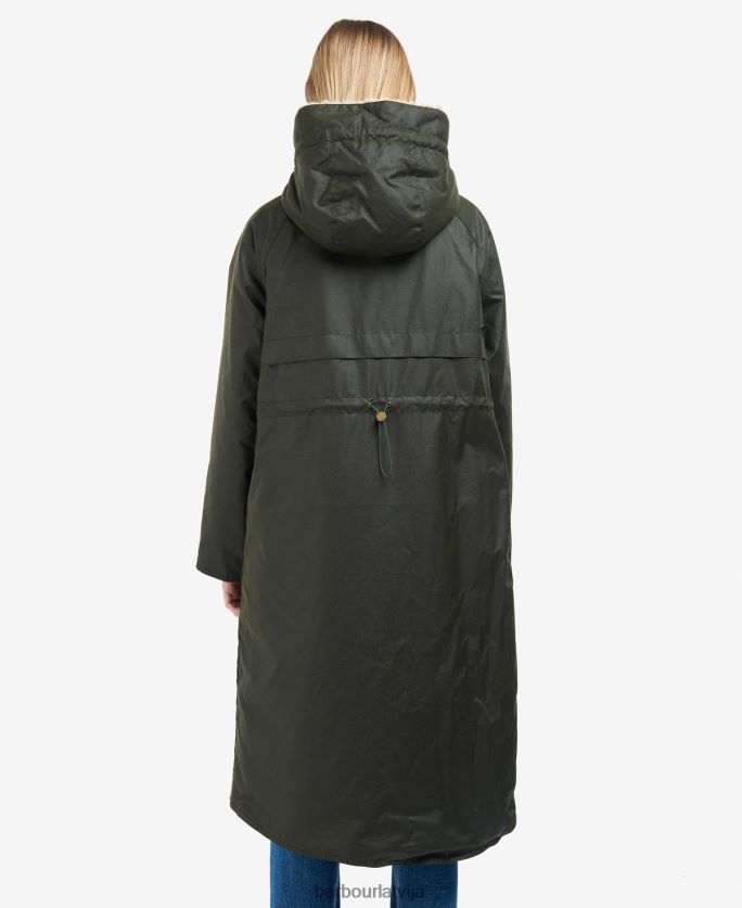 Barbour sievietes gunnister vaska jaka P8J88A1375 apģērbs melns/senais tartāns