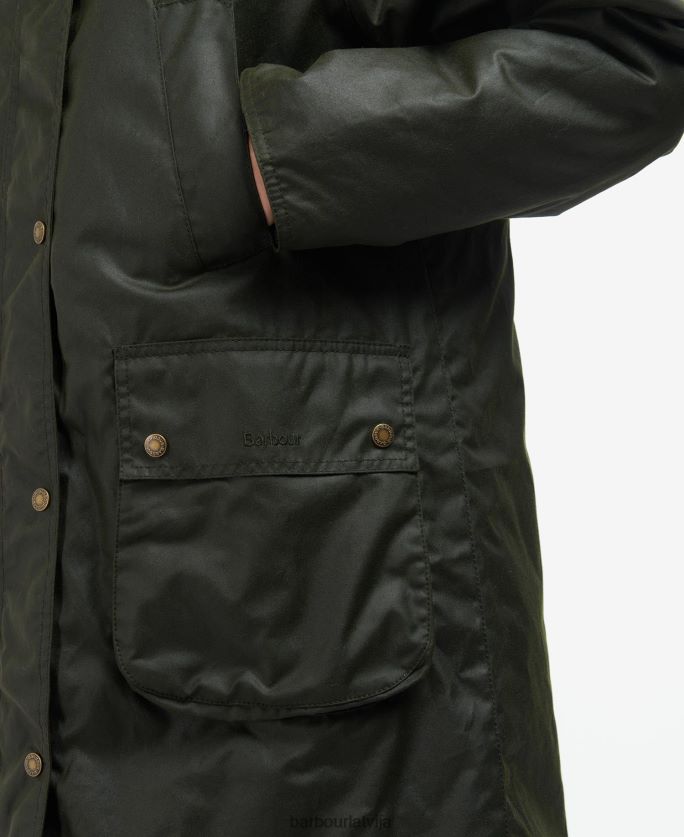 Barbour sievietes gunnister vaska jaka P8J88A1375 apģērbs melns/senais tartāns