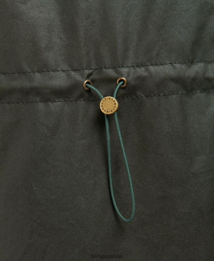 Barbour sievietes gunnister vaska jaka P8J88A1375 apģērbs melns/senais tartāns