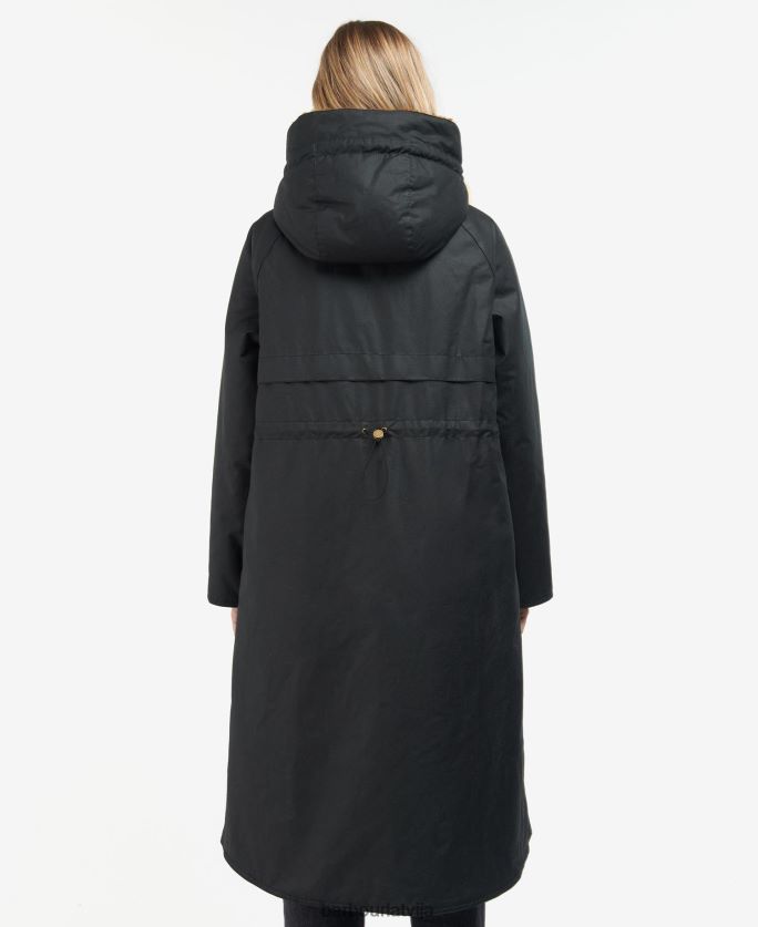 Barbour sievietes gunnister vaska jaka P8J88A1395 apģērbs melns/senais tartāns