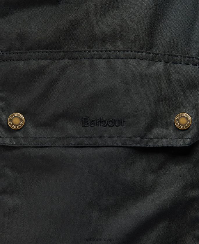 Barbour sievietes gunnister vaska jaka P8J88A1395 apģērbs melns/senais tartāns