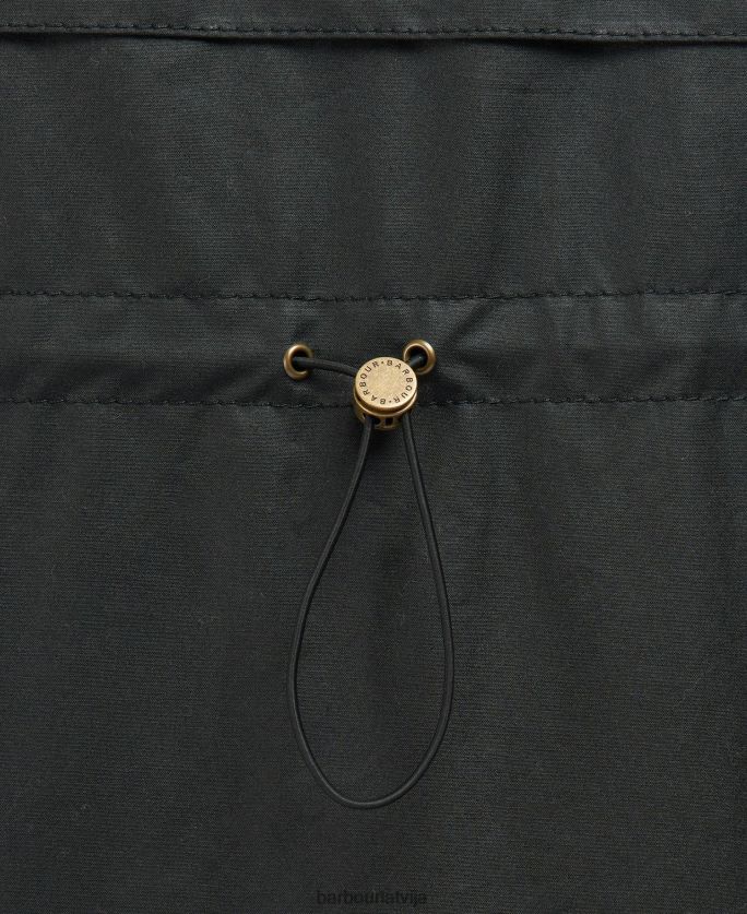 Barbour sievietes gunnister vaska jaka P8J88A1395 apģērbs melns/senais tartāns