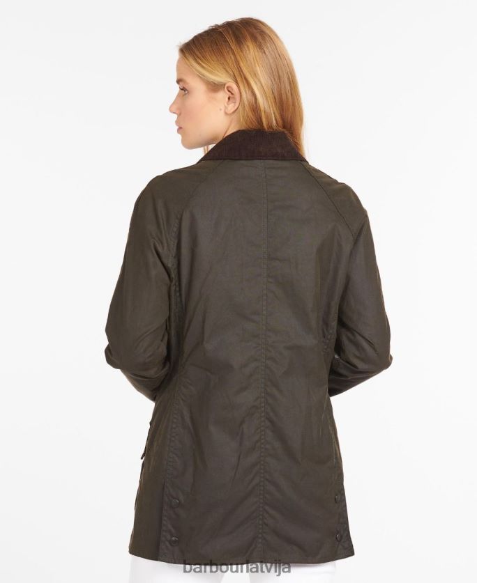 Barbour sievietes klasiska beadnell vaska jaka P8J88A1365 apģērbs olīvu