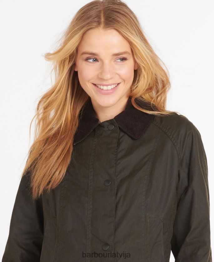 Barbour sievietes klasiska beadnell vaska jaka P8J88A1365 apģērbs olīvu