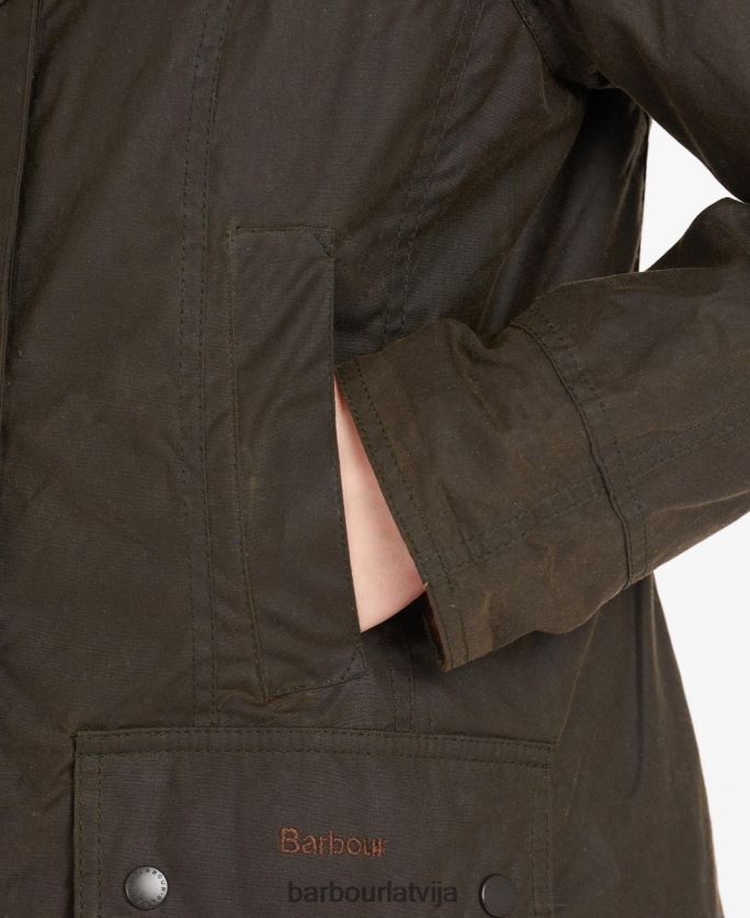 Barbour sievietes klasiska beadnell vaska jaka P8J88A1365 apģērbs olīvu