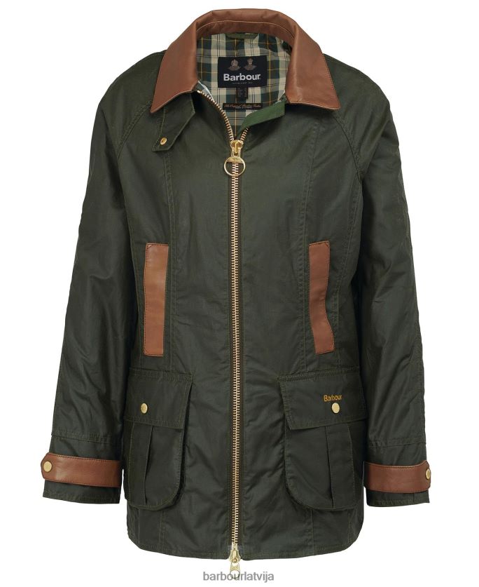 Barbour sievietes premium beadnell vaskota jaka P8J88A1387 apģērbs arhīvs olīvu/seno