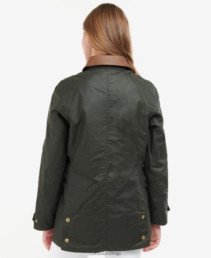 Barbour sievietes premium beadnell vaskota jaka P8J88A1387 apģērbs arhīvs olīvu/seno