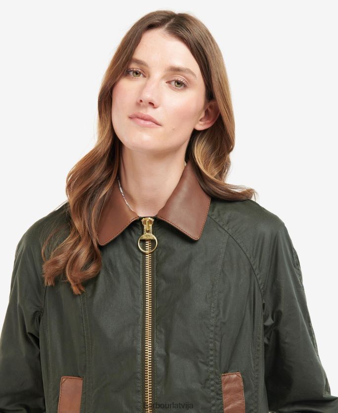 Barbour sievietes premium beadnell vaskota jaka P8J88A1387 apģērbs arhīvs olīvu/seno