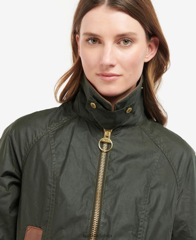 Barbour sievietes premium beadnell vaskota jaka P8J88A1387 apģērbs arhīvs olīvu/seno