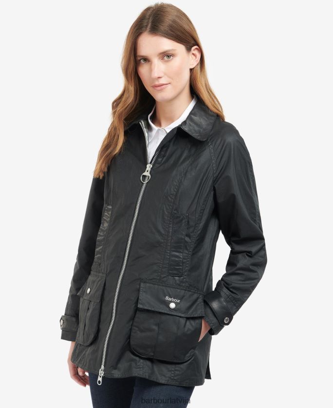 Barbour sievietes premium beadnell vaskota jaka P8J88A1392 apģērbs arhīvs olīvu/seno