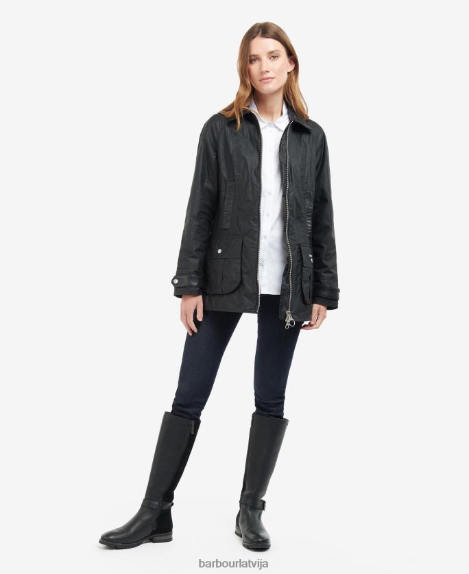 Barbour sievietes premium beadnell vaskota jaka P8J88A1392 apģērbs arhīvs olīvu/seno