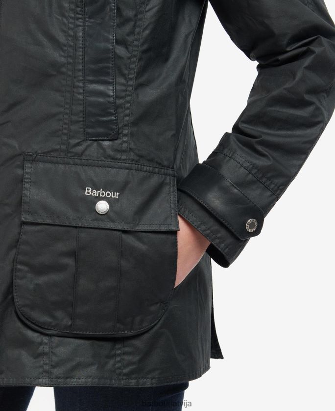 Barbour sievietes premium beadnell vaskota jaka P8J88A1392 apģērbs arhīvs olīvu/seno