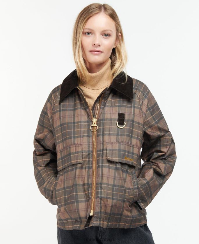 Barbour sievietes tartan eddleston vaskota jaka P8J88A1372 apģērbs klusināts tartāns/brūns