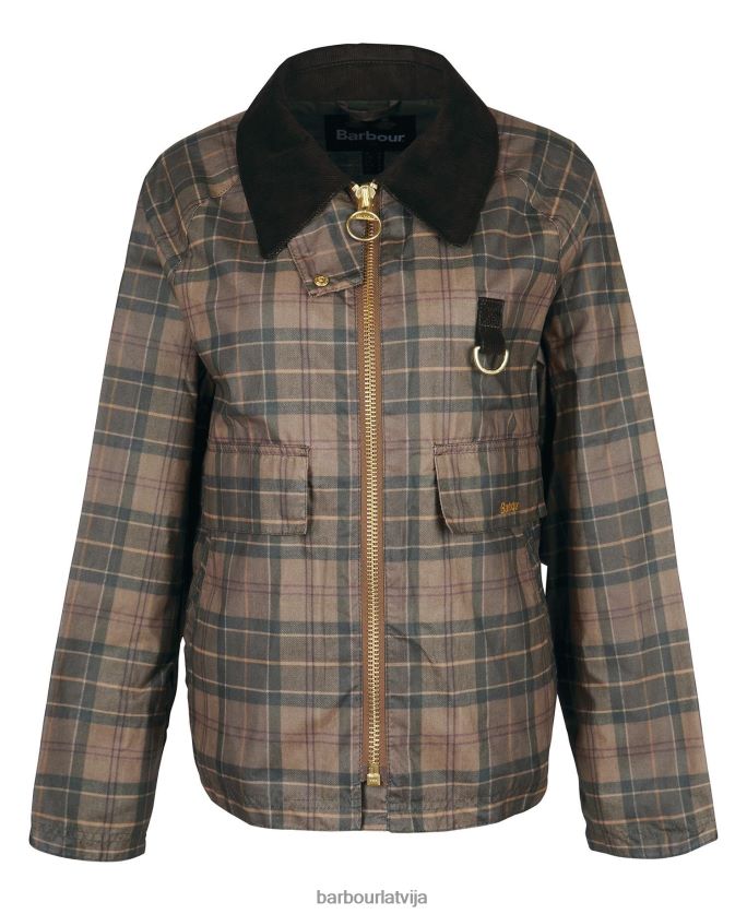 Barbour sievietes tartan eddleston vaskota jaka P8J88A1372 apģērbs klusināts tartāns/brūns