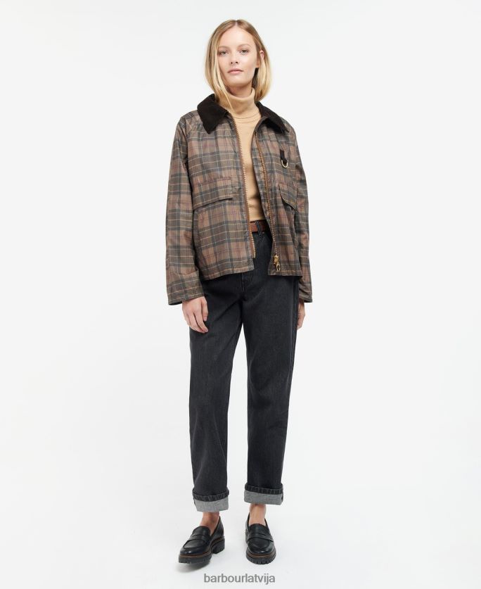 Barbour sievietes tartan eddleston vaskota jaka P8J88A1372 apģērbs klusināts tartāns/brūns