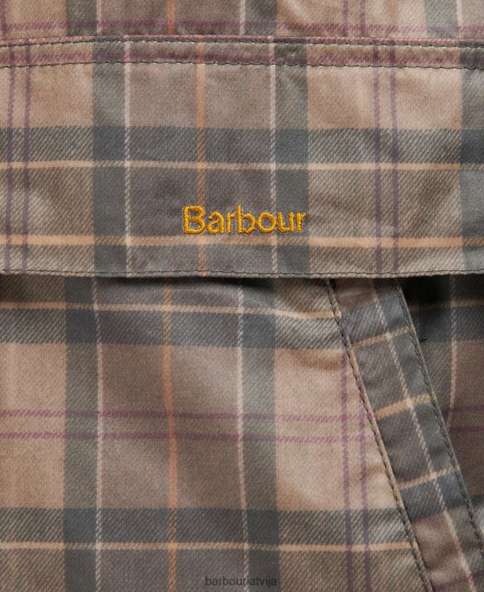 Barbour sievietes tartan eddleston vaskota jaka P8J88A1372 apģērbs klusināts tartāns/brūns
