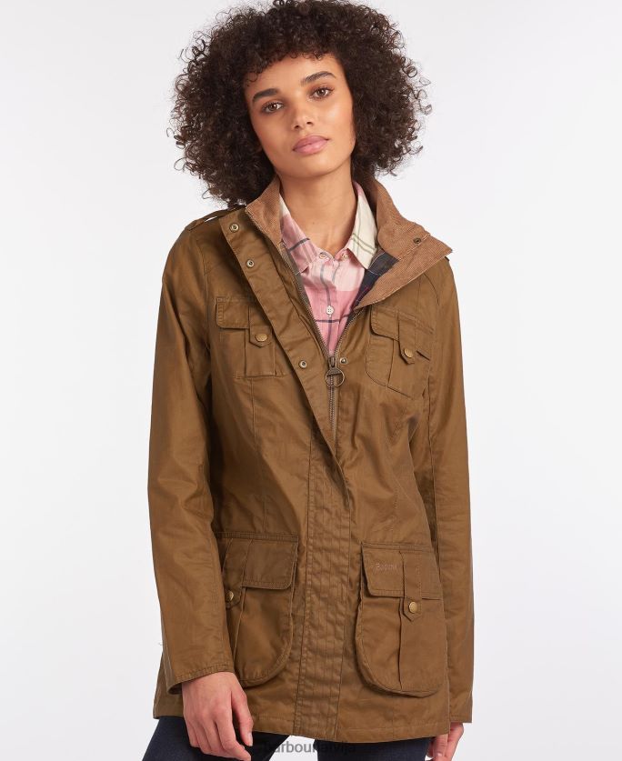 Barbour sievietes viegla aizsardzības vaskota kokvilnas jaka P8J88A1388 apģērbs karaliskā flote/klasika