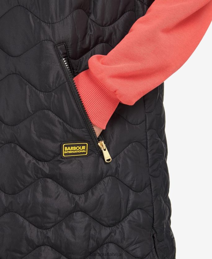 Barbour sievietes Brodhērstas stepēta žakete P8J88A1549 apģērbs palmu zaļš