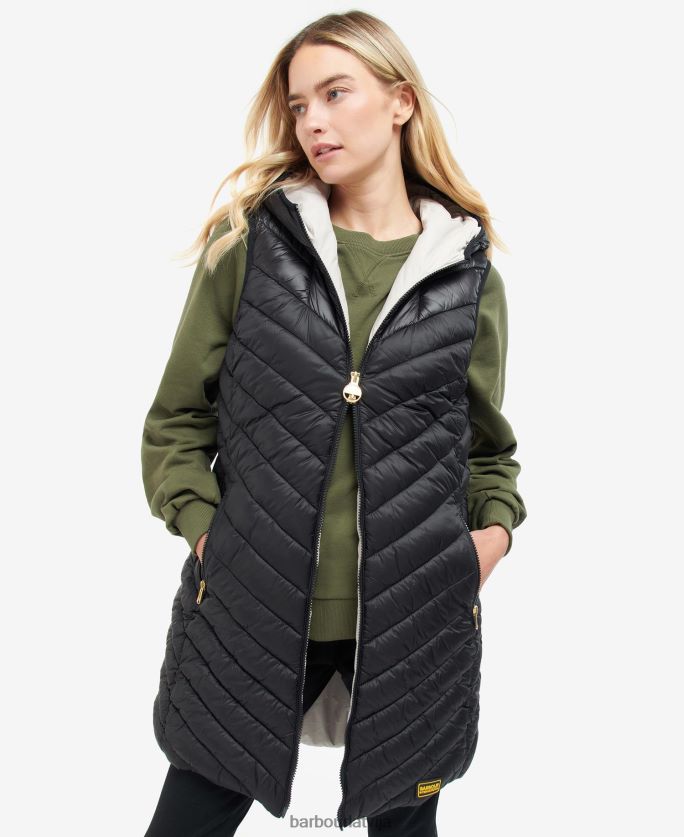 Barbour sievietes Cosford atgriezeniskā žakete P8J88A1574 apģērbs melns/sudraba mākonis