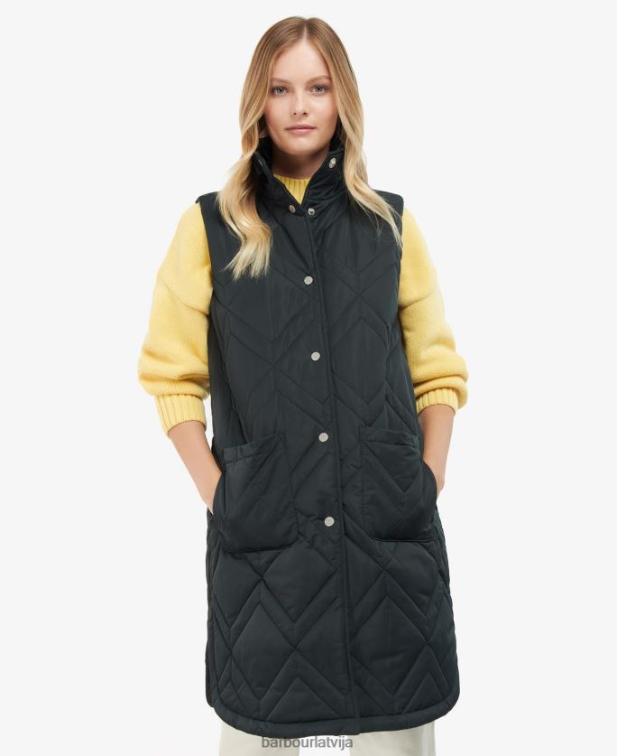 Barbour sievietes dio gilet P8J88A1581 apģērbs Tas ir brūns/seno papardes tartāns