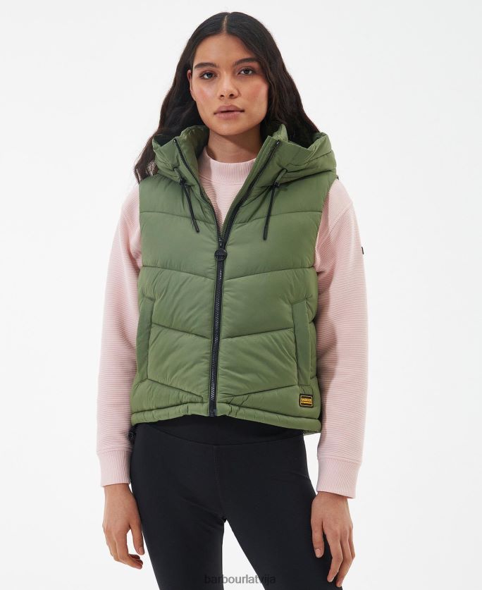 Barbour sievietes halton gilet P8J88A1564 apģērbs zaļie dūmi