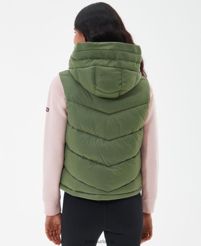 Barbour sievietes halton gilet P8J88A1564 apģērbs zaļie dūmi