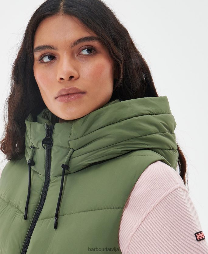 Barbour sievietes halton gilet P8J88A1564 apģērbs zaļie dūmi