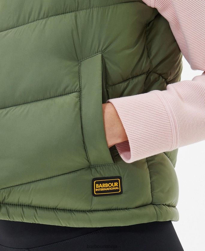 Barbour sievietes halton gilet P8J88A1564 apģērbs zaļie dūmi