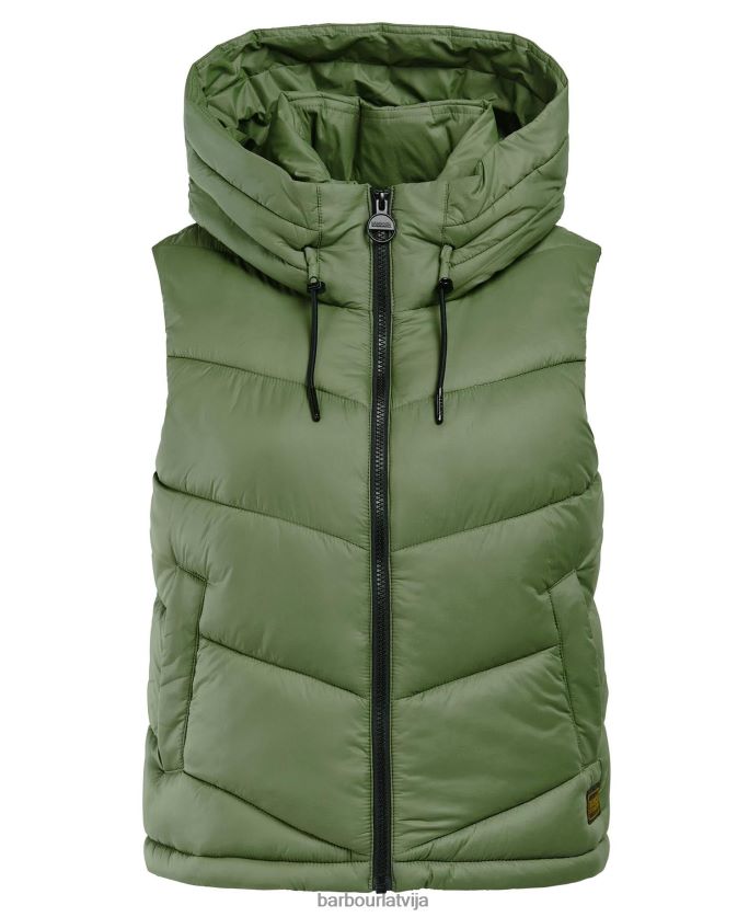 Barbour sievietes halton gilet P8J88A1564 apģērbs zaļie dūmi