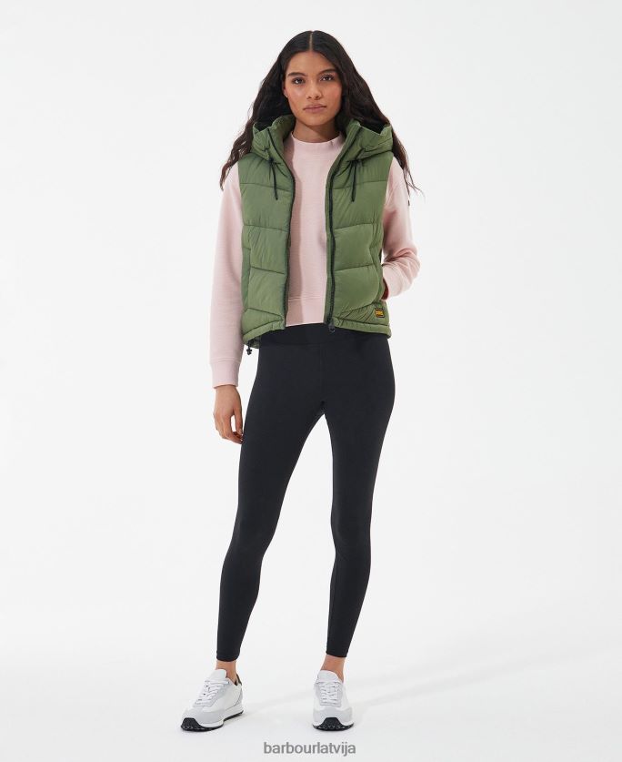 Barbour sievietes halton gilet P8J88A1564 apģērbs zaļie dūmi
