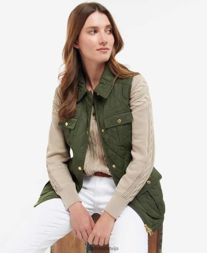 Barbour sievietes jostas aizsardzības žakets P8J88A1556 apģērbs vieglas smiltis/kleita