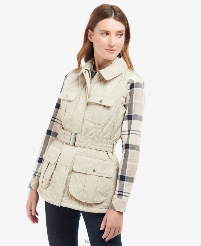 Barbour sievietes jostas aizsardzības žakets P8J88A1567 apģērbs vieglas smiltis/kleita