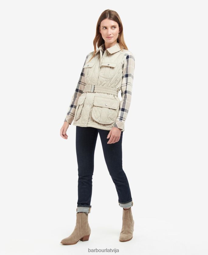 Barbour sievietes jostas aizsardzības žakets P8J88A1567 apģērbs vieglas smiltis/kleita