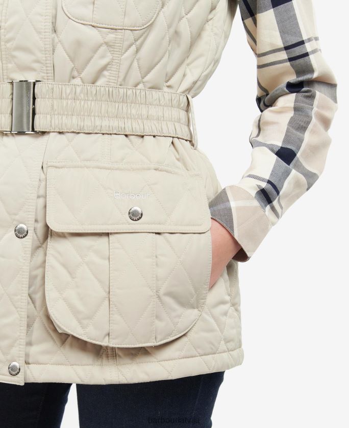 Barbour sievietes jostas aizsardzības žakets P8J88A1567 apģērbs vieglas smiltis/kleita