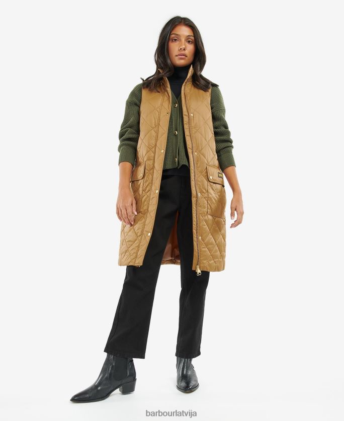 Barbour sievietes knock hill gilet P8J88A1565 apģērbs sadedzināta plēne