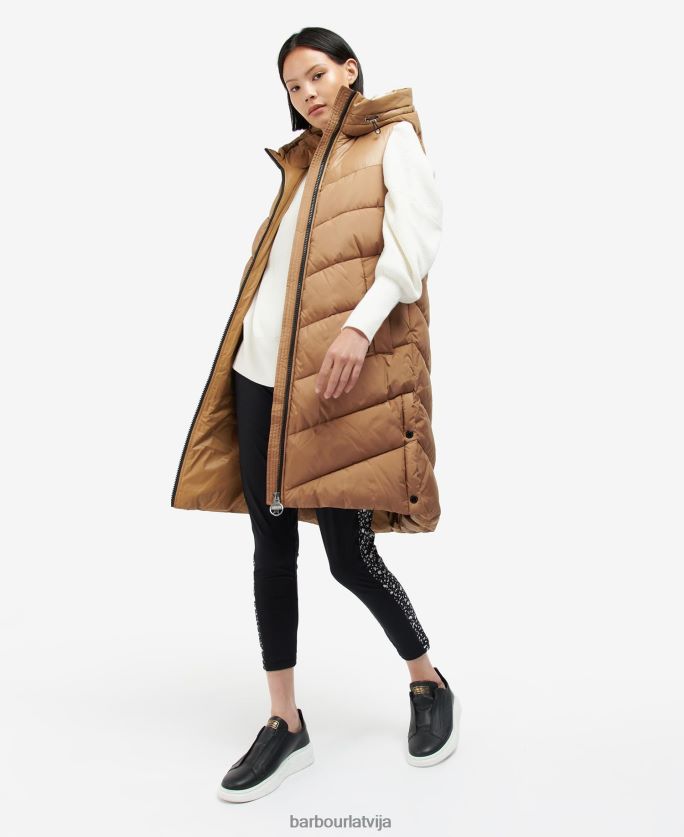 Barbour sievietes maratona gilet P8J88A1583 apģērbs piķa melns