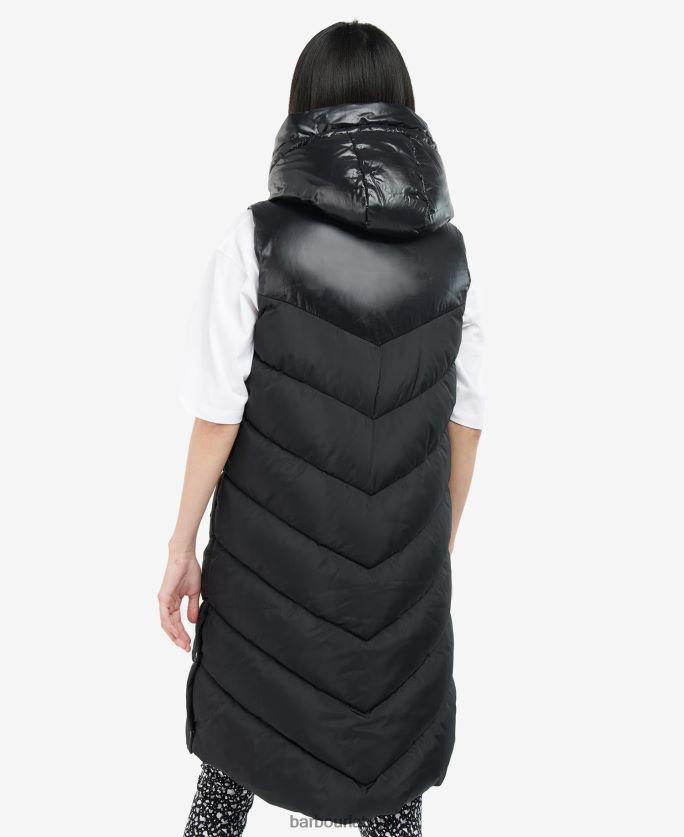 Barbour sievietes maratona gilet P8J88A1584 apģērbs piķa melns