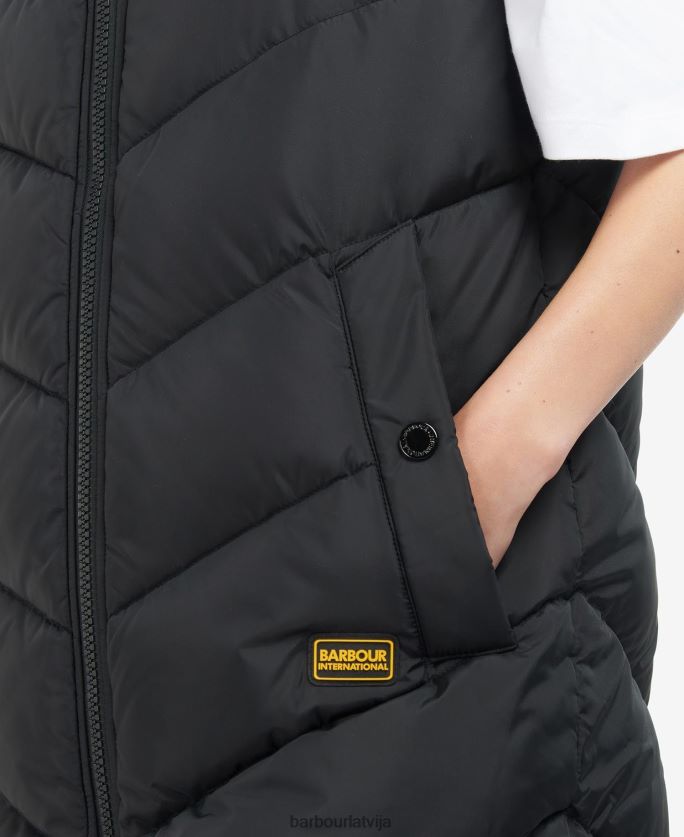 Barbour sievietes maratona gilet P8J88A1584 apģērbs piķa melns