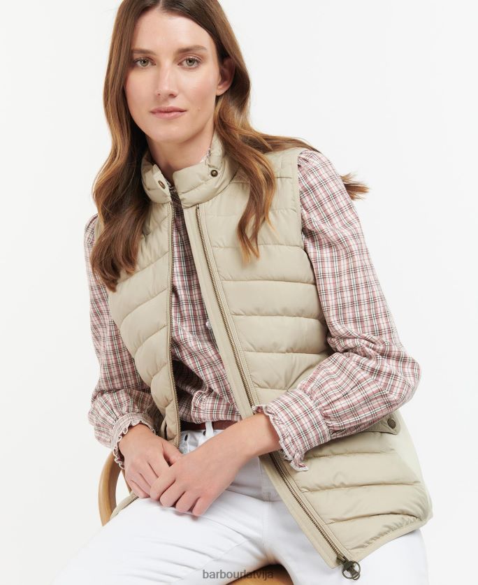 Barbour sievietes stiept kavalērijas žaketu P8J88A1552 apģērbs gaišas smiltis/viegls smilšu merģelis