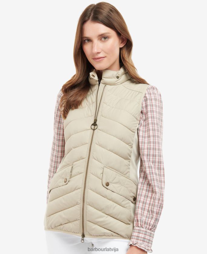 Barbour sievietes stiept kavalērijas žaketu P8J88A1552 apģērbs gaišas smiltis/viegls smilšu merģelis