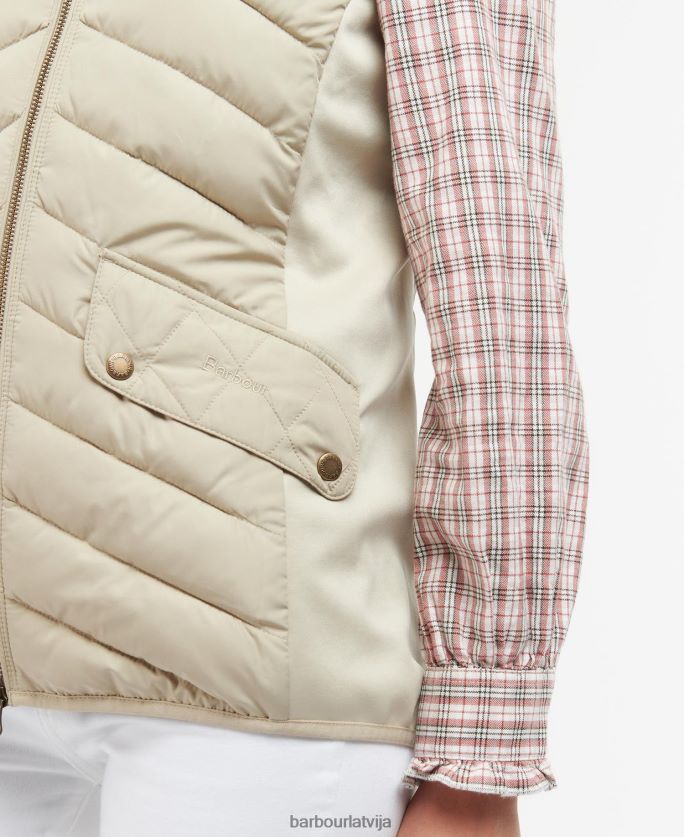 Barbour sievietes stiept kavalērijas žaketu P8J88A1552 apģērbs gaišas smiltis/viegls smilšu merģelis