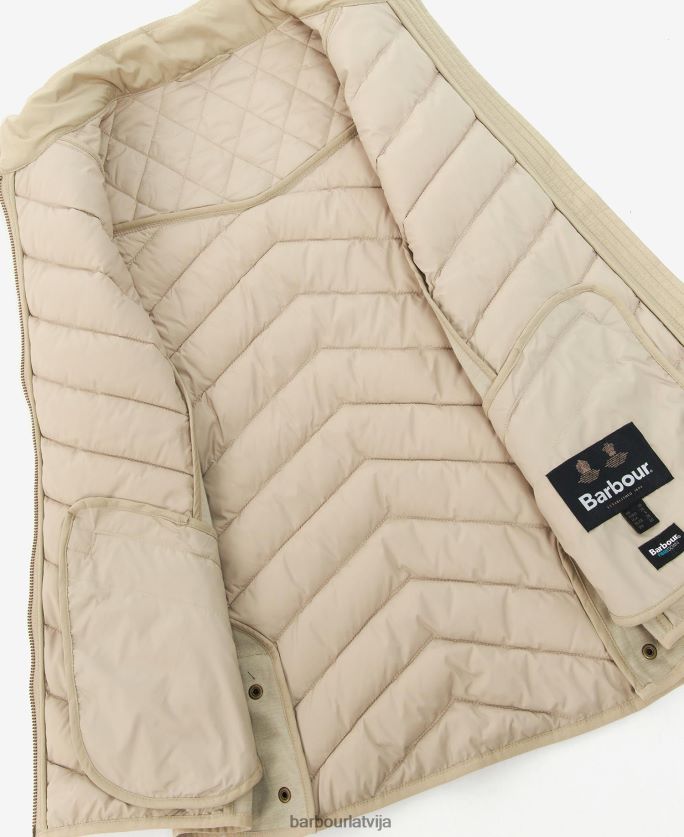 Barbour sievietes stiept kavalērijas žaketu P8J88A1552 apģērbs gaišas smiltis/viegls smilšu merģelis