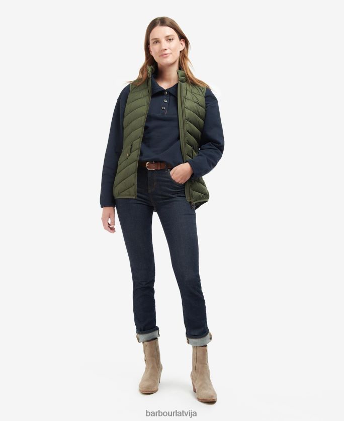 Barbour sievietes stiept kavalērijas žaketu P8J88A1559 apģērbs gaišas smiltis/viegls smilšu merģelis