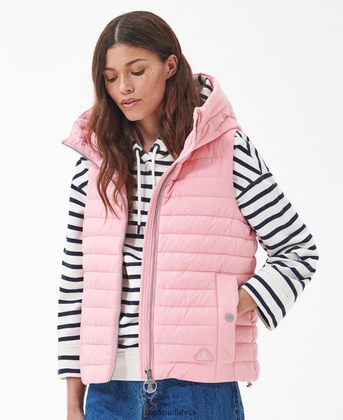 Barbour sievietes vērša acs gilet P8J88A1542 apģērbs vīgriezes rozā