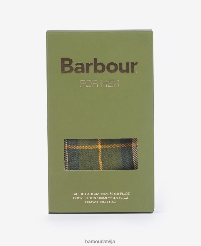 Barbour sievietes par viņas smaržu bauble dāvanu komplektu P8J88A2413 Piederumi zaļš tartāns