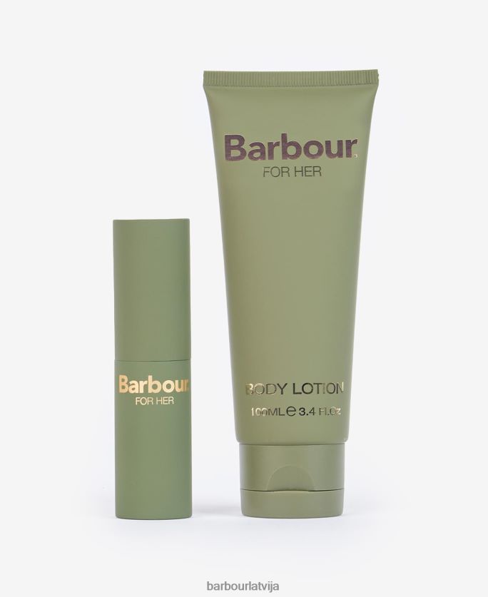 Barbour sievietes par viņas smaržu bauble dāvanu komplektu P8J88A2413 Piederumi zaļš tartāns