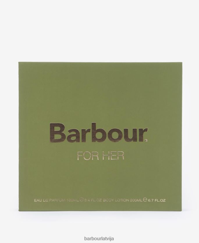 Barbour sievietes par viņas smaržu svētku dueta dāvanu komplektu P8J88A2414 Piederumi klasisks zaļš