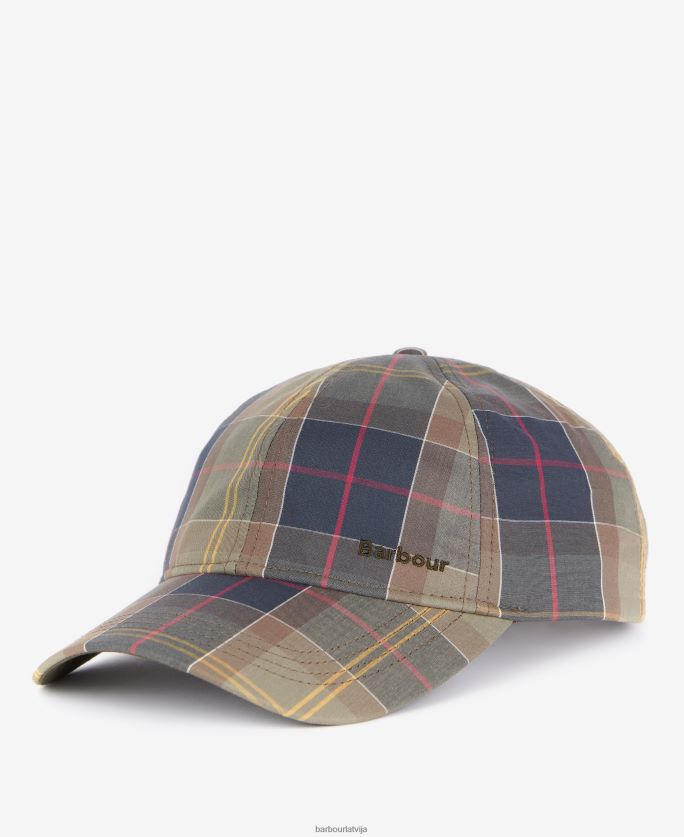 Barbour sievietes rosie tartan sporta cepure P8J88A2438 Piederumi tranšeja/jūras spēki