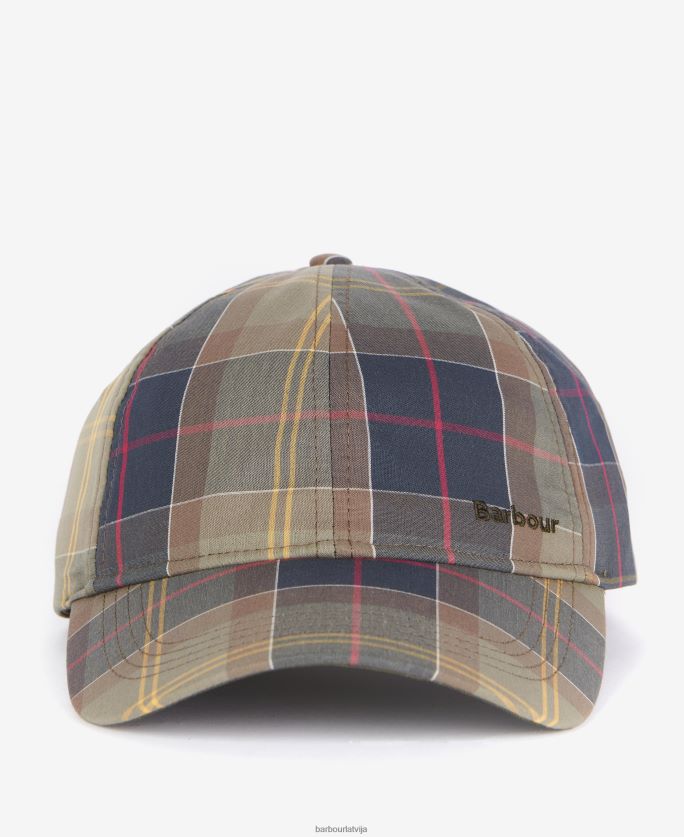 Barbour sievietes rosie tartan sporta cepure P8J88A2438 Piederumi tranšeja/jūras spēki