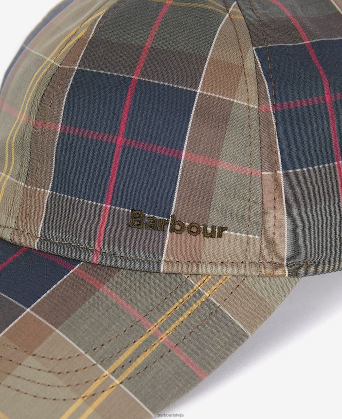 Barbour sievietes rosie tartan sporta cepure P8J88A2438 Piederumi tranšeja/jūras spēki